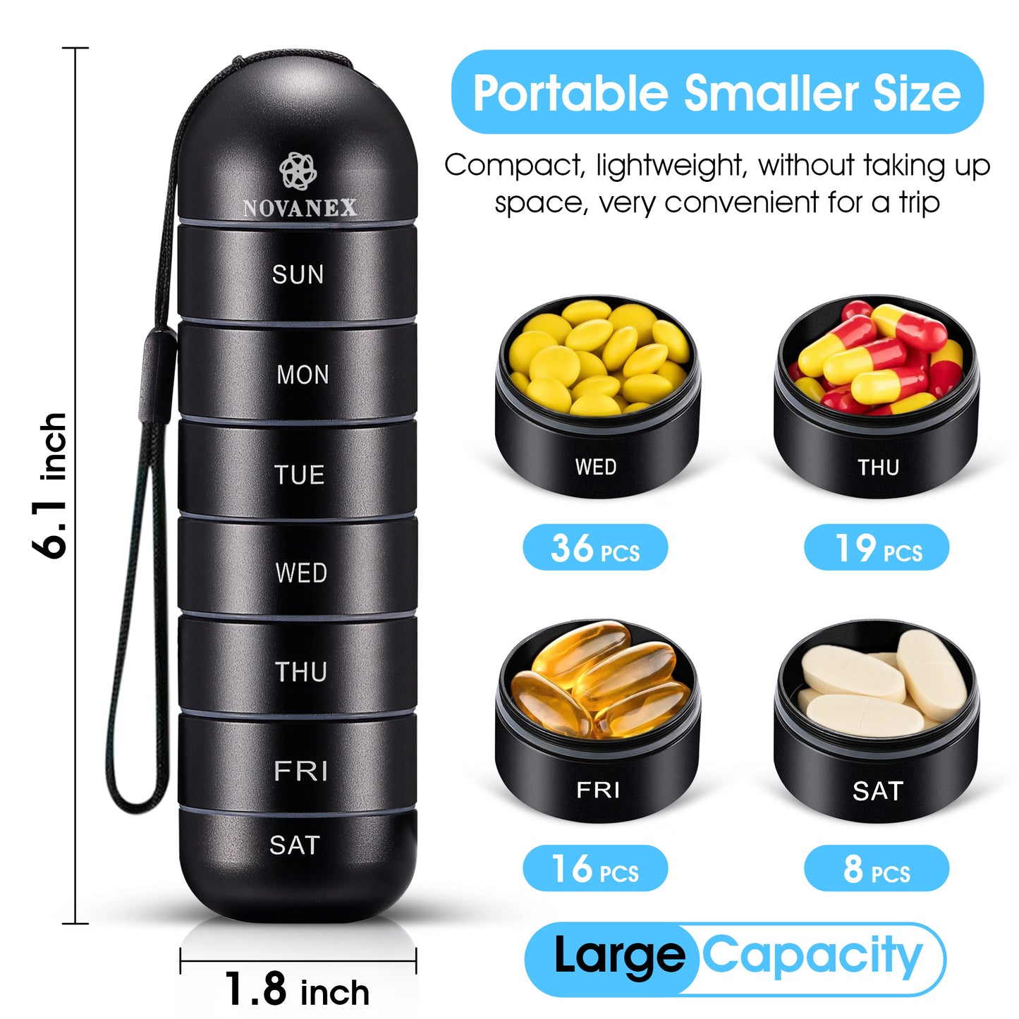 Weekly Stackable Pill Organizer