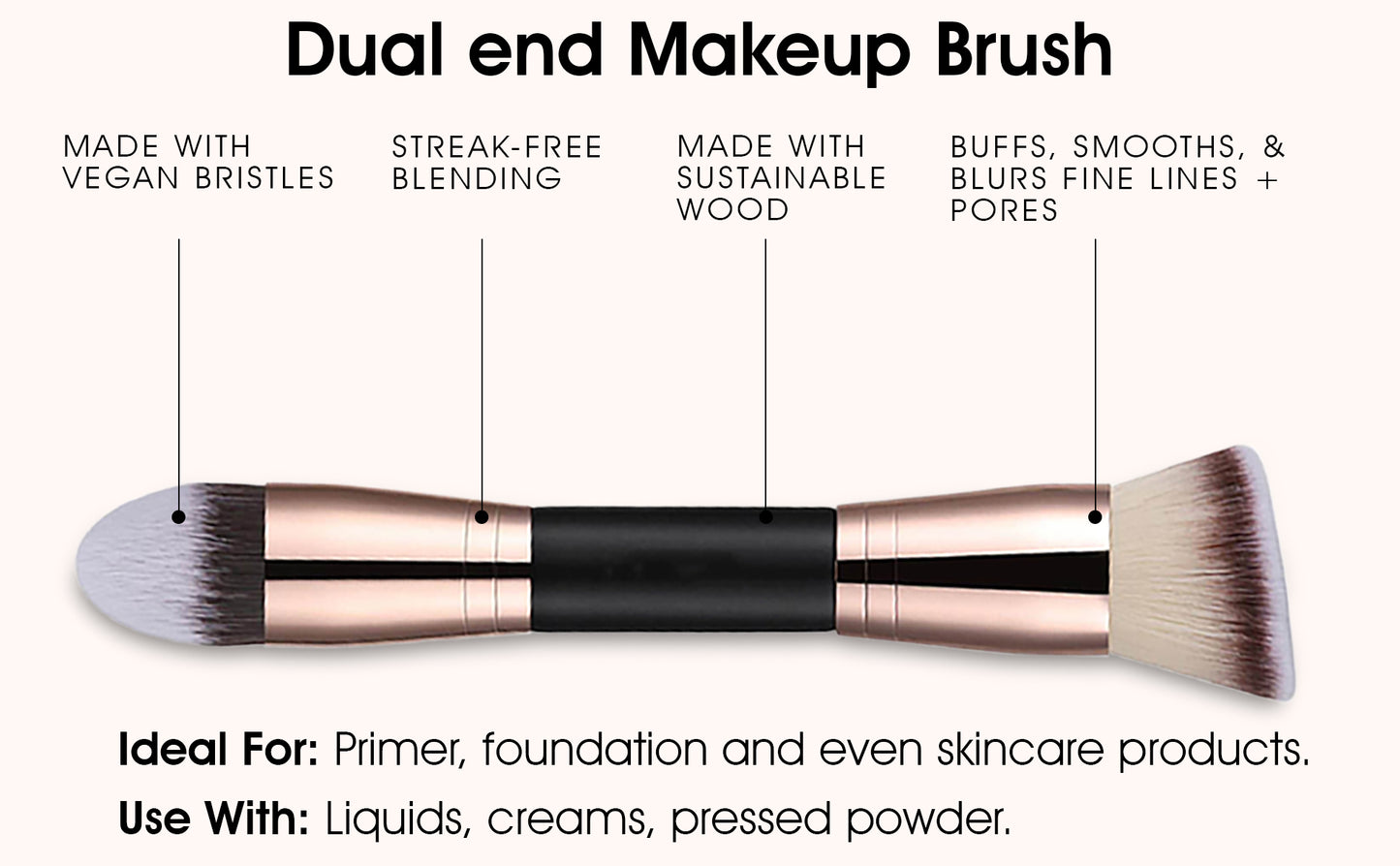 Dual- End makeup brush -PACK OF 2